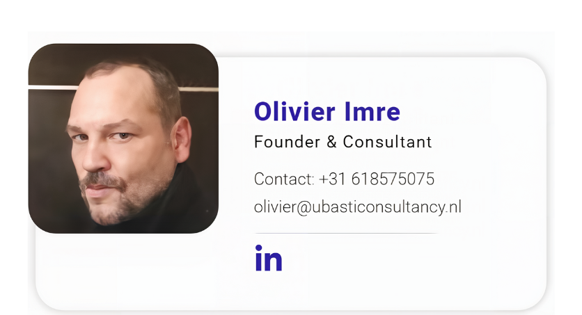 Olivier Imre, founder van Ubasti Belgium en specialist in Belgische sales recruitment voor Nederlandse bedrijven